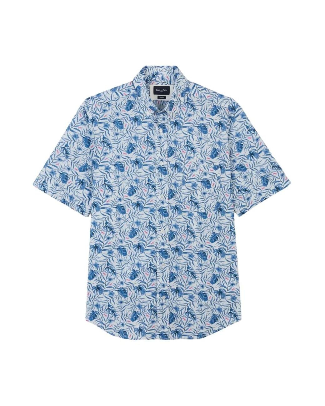 Eden Park Blue Short Sleeve Shirts for men