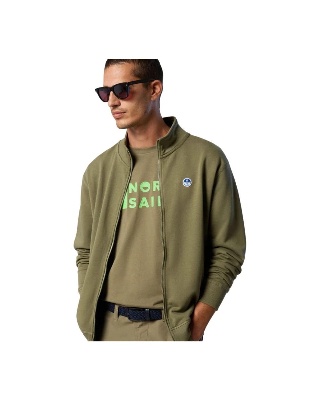 North Sails Green Zip-Throughs for men