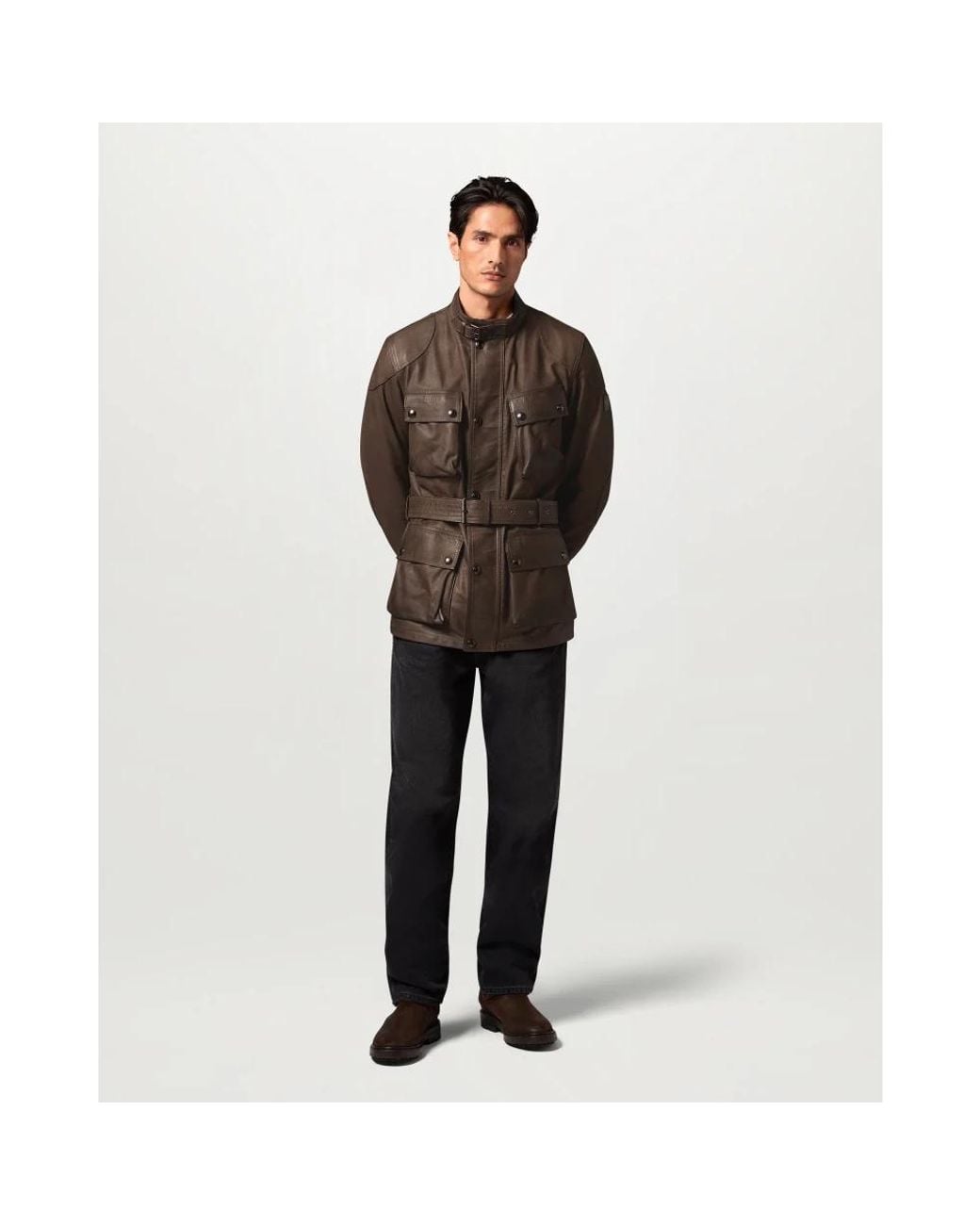 Belstaff Brown Leather Jackets for men