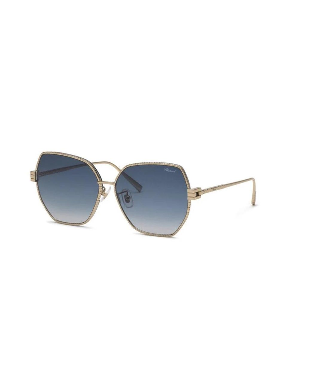 Chopard Stijlvolle Blauwe Gradient Zonnebril in het Blue