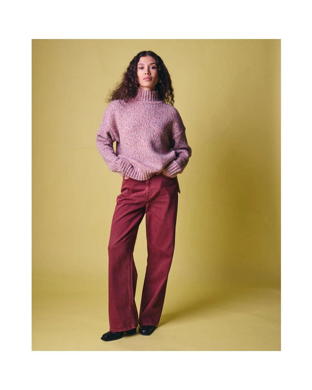 Ichi Pink Ihfanny Ls Pullover