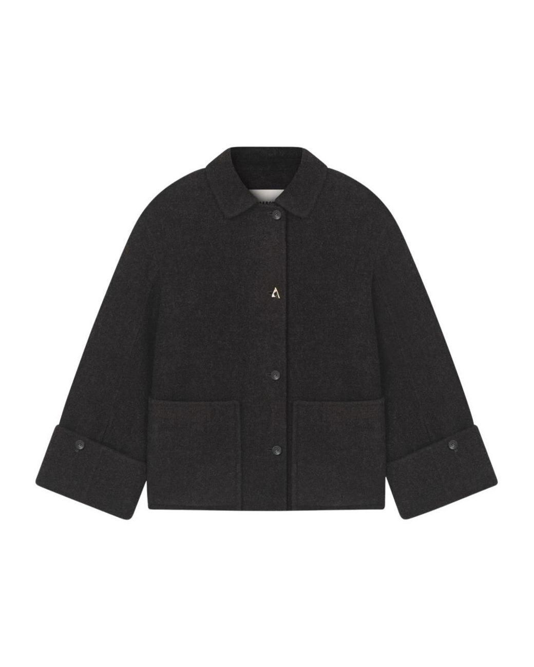 Aeron Jassen ,Grijs ,Wol Fudge Jacket in het Black