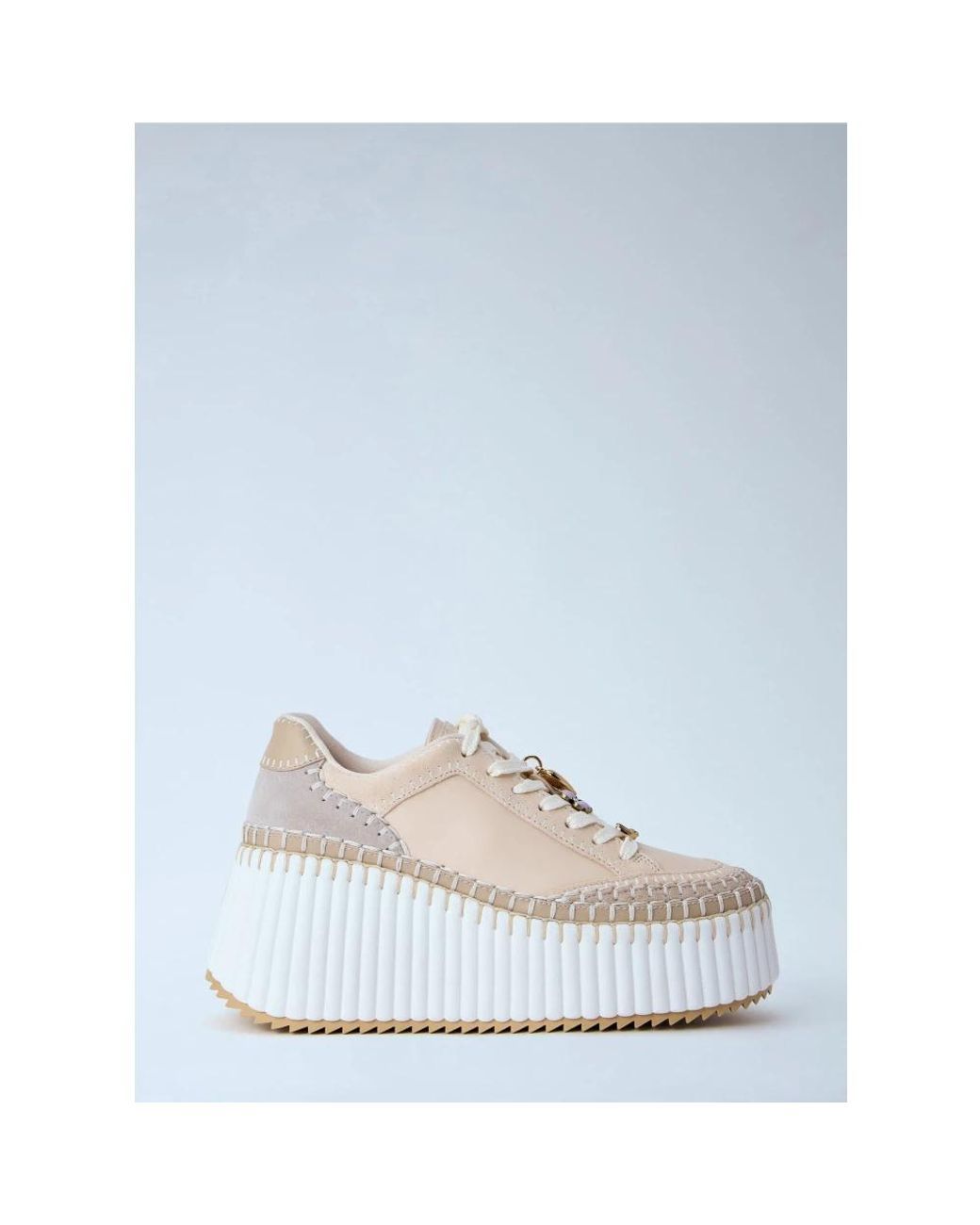 Chloé White Wedges