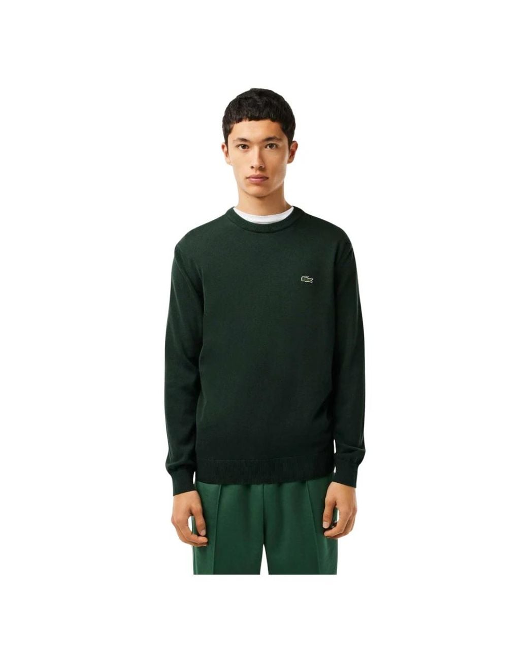 Lacoste Green Round-Neck Knitwear for men