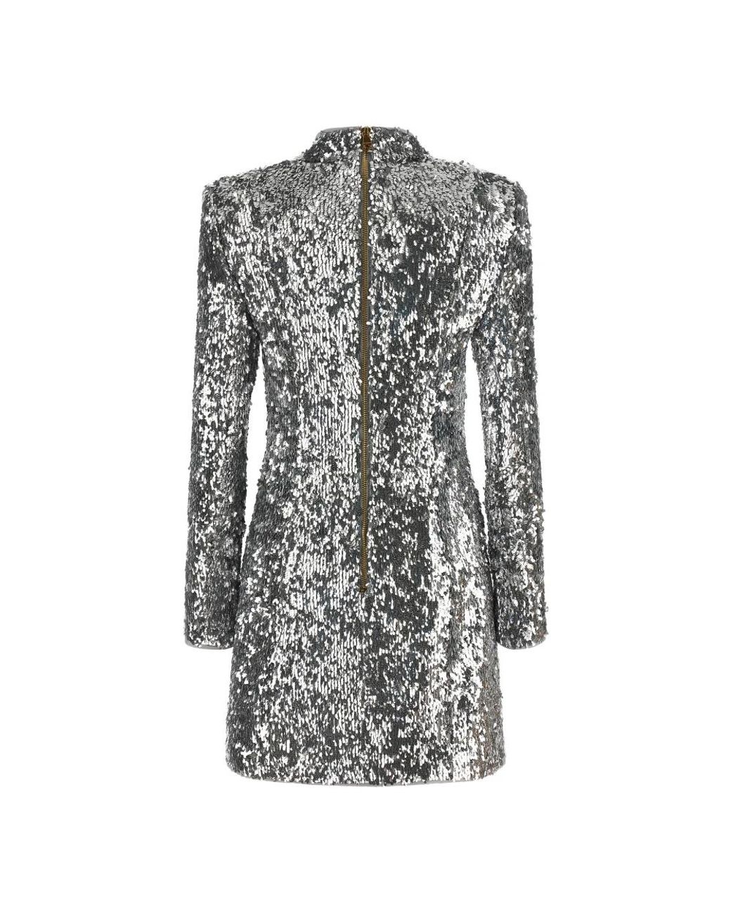 Balmain Gray Party Dresses