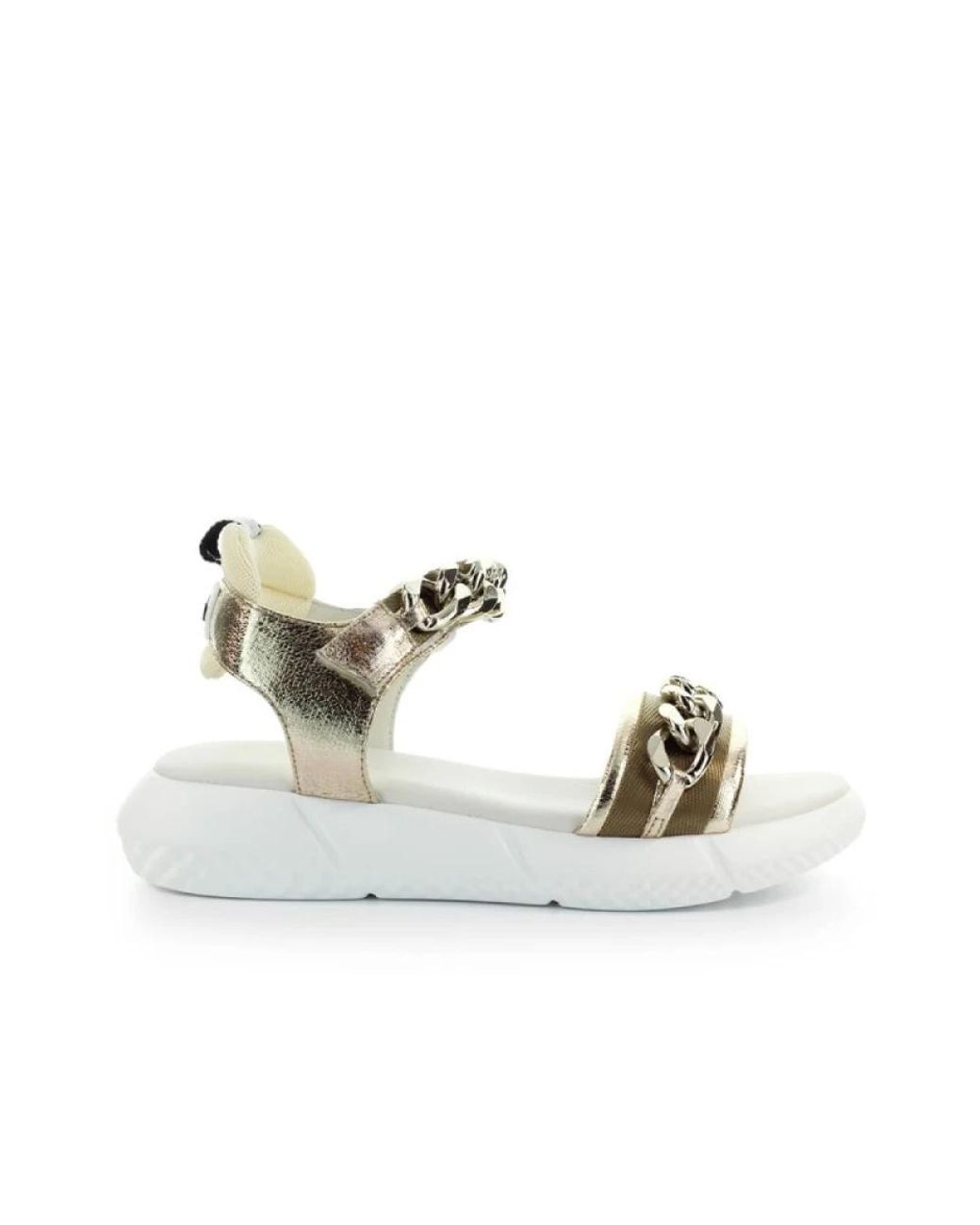 Elena Iachi Metallic Flat Sandals