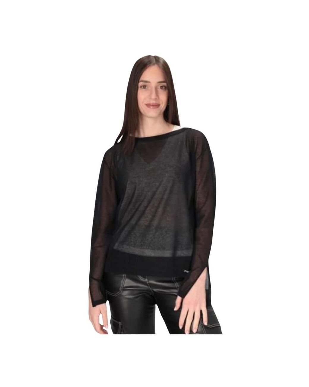 Pinko Black Round-Neck Knitwear