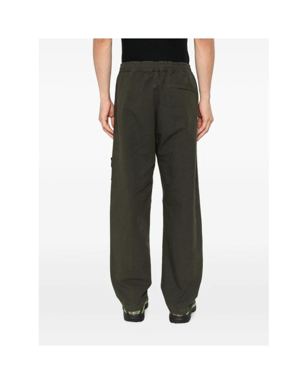 Stone Island Green Straight Trousers for men