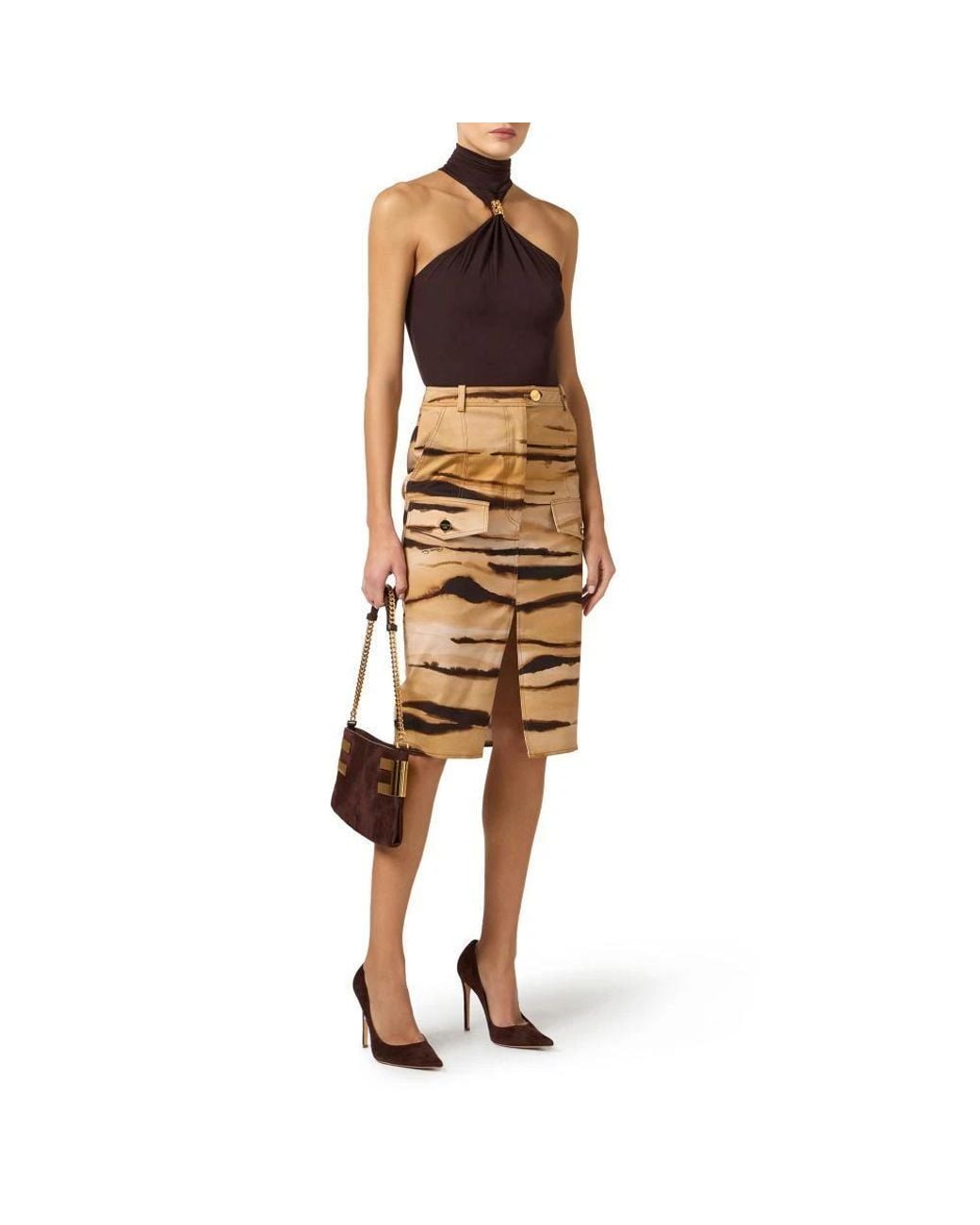 Elisabetta Franchi Natural Midi Skirts