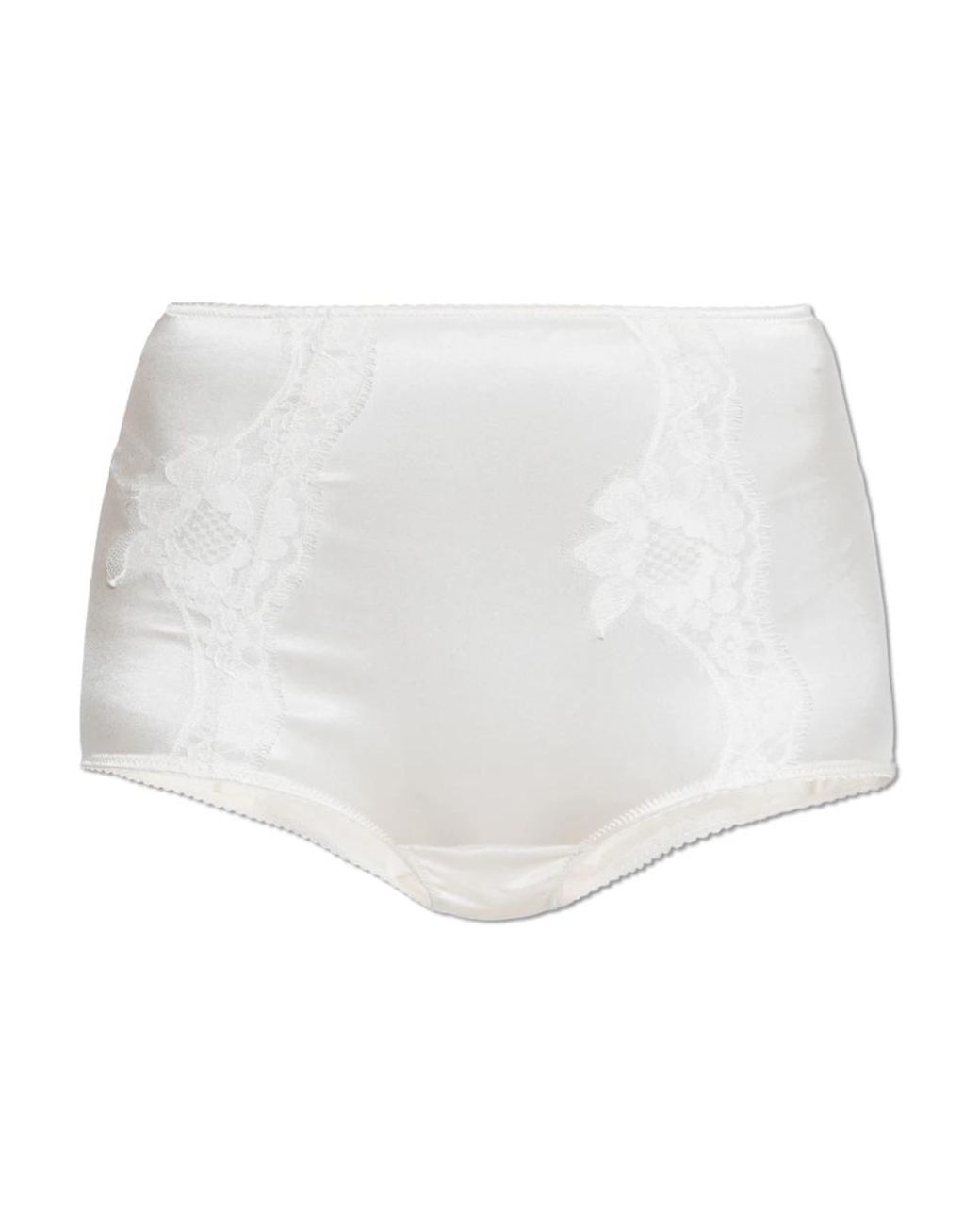 Dolce & Gabbana Ondergoed ,Wit ,Katoen High-Waisted Briefs in het White