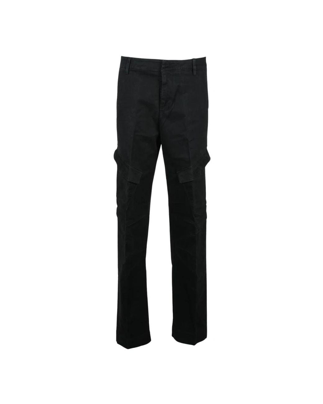 Dondup Black Straight Trousers