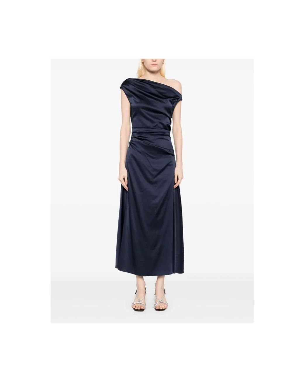 Staud Blue Off-Shoulder Dress