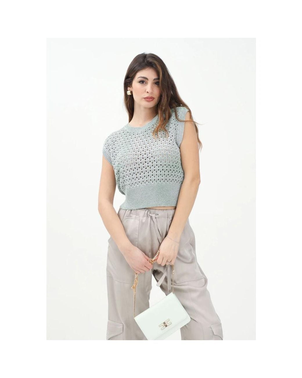 Akep Blue Sleeveless Tops