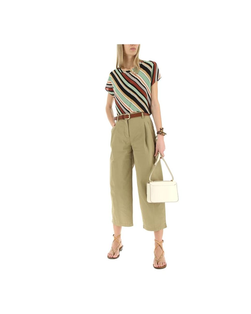 Aspesi Green Cropped Trousers