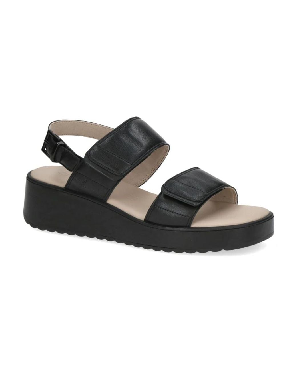 Flat Sandals Caprice de color Black