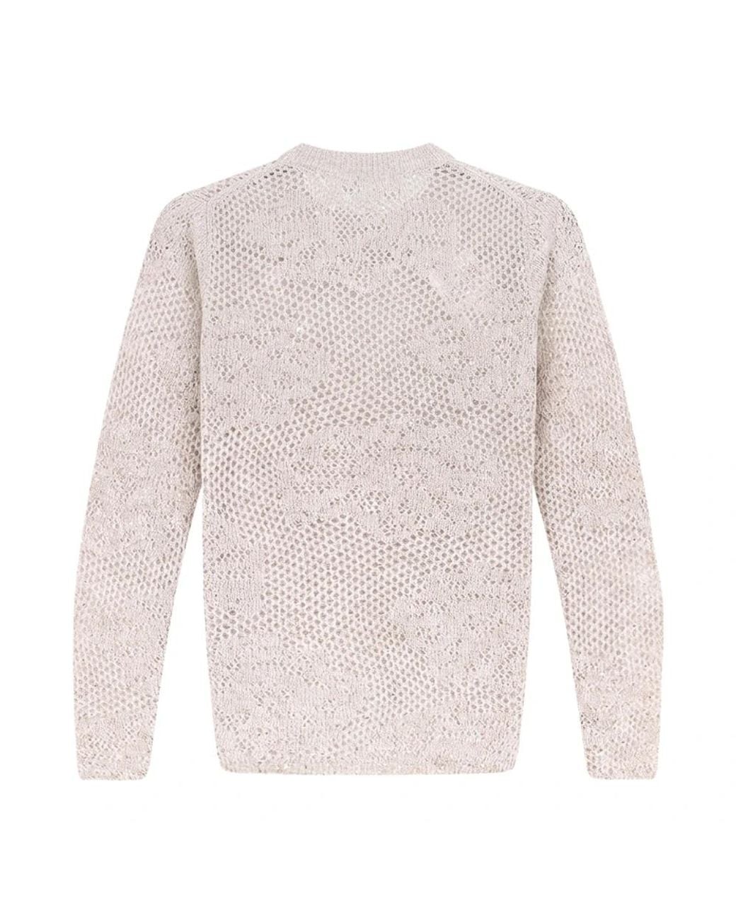 Brunello Cucinelli White Round-Neck Knitwear