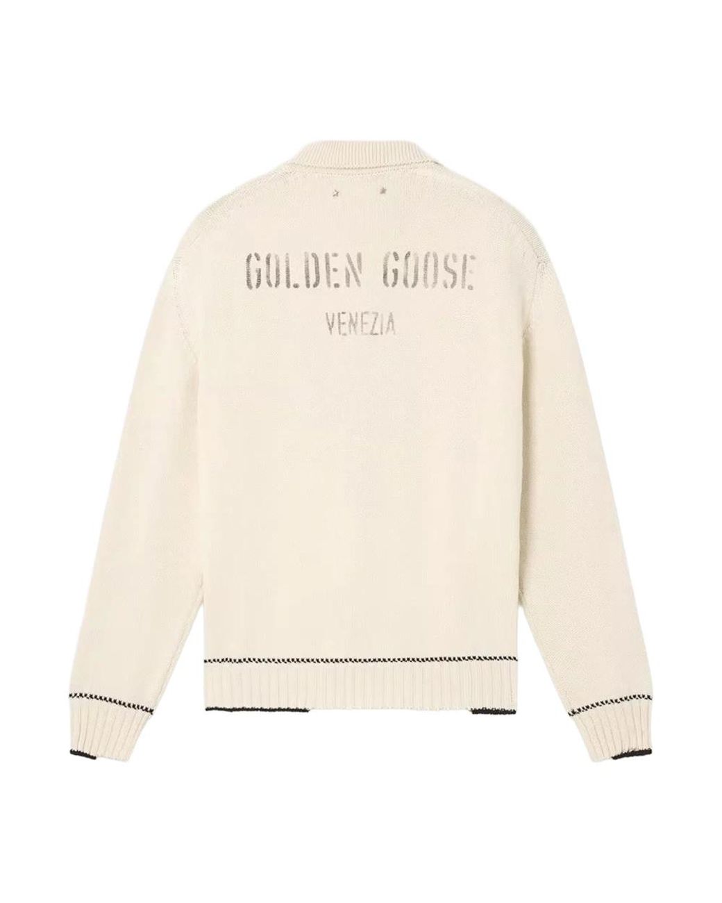 Golden Goose Deluxe Brand White Round-Neck Knitwear for men