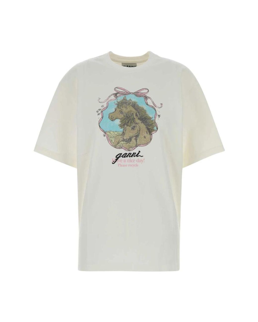 Ganni White T-Shirts