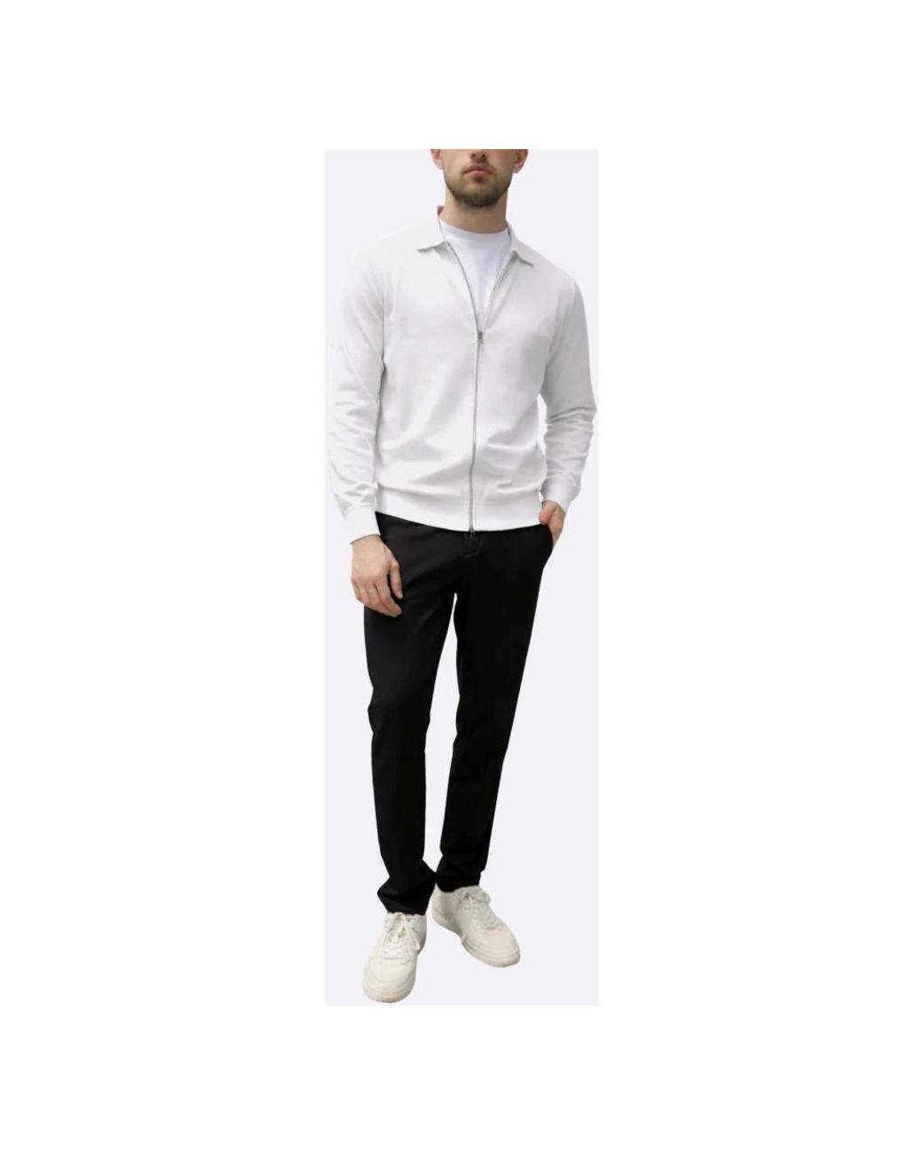 FILIPPO DE LAURENTIIS Gray Zip-Throughs for men