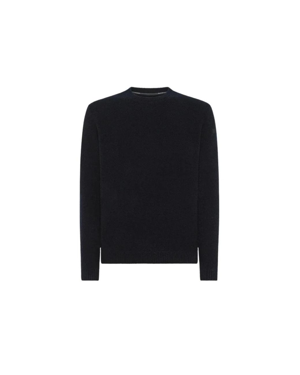 Rrd Bouclé Rundhalspullover in Black für Herren