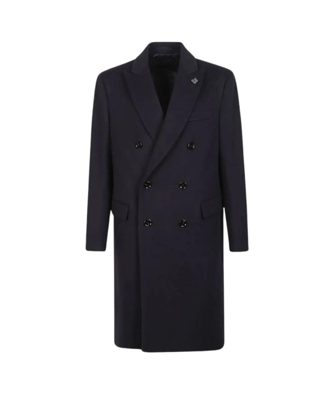 Lardini Double-Breasted Coat in het Blue voor heren