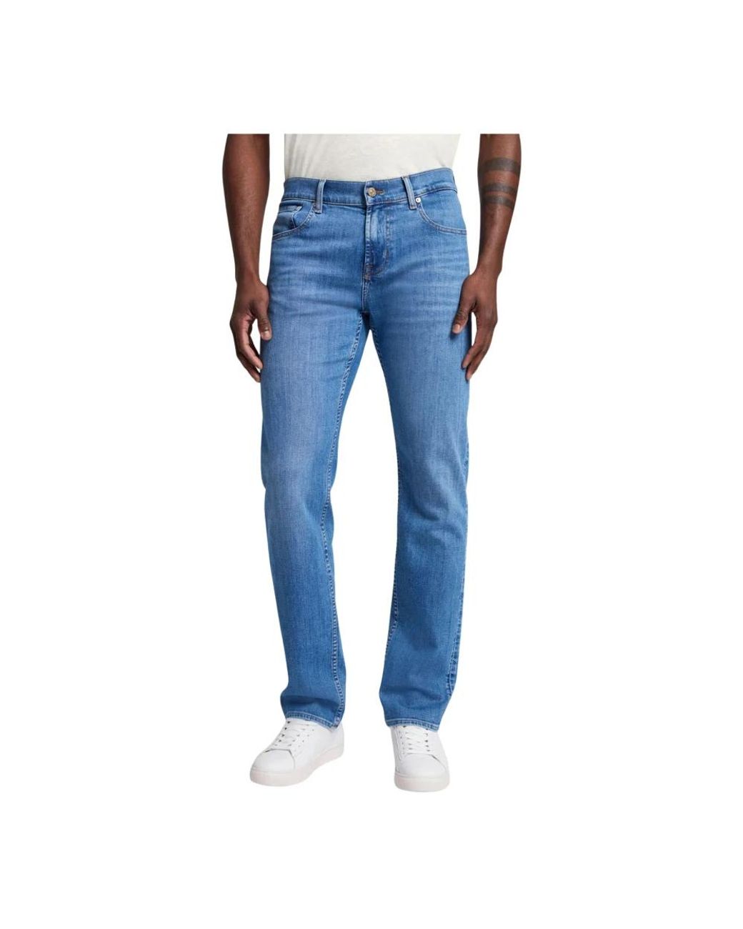 7 For All Mankind Blue Slim Fit Jeans for men