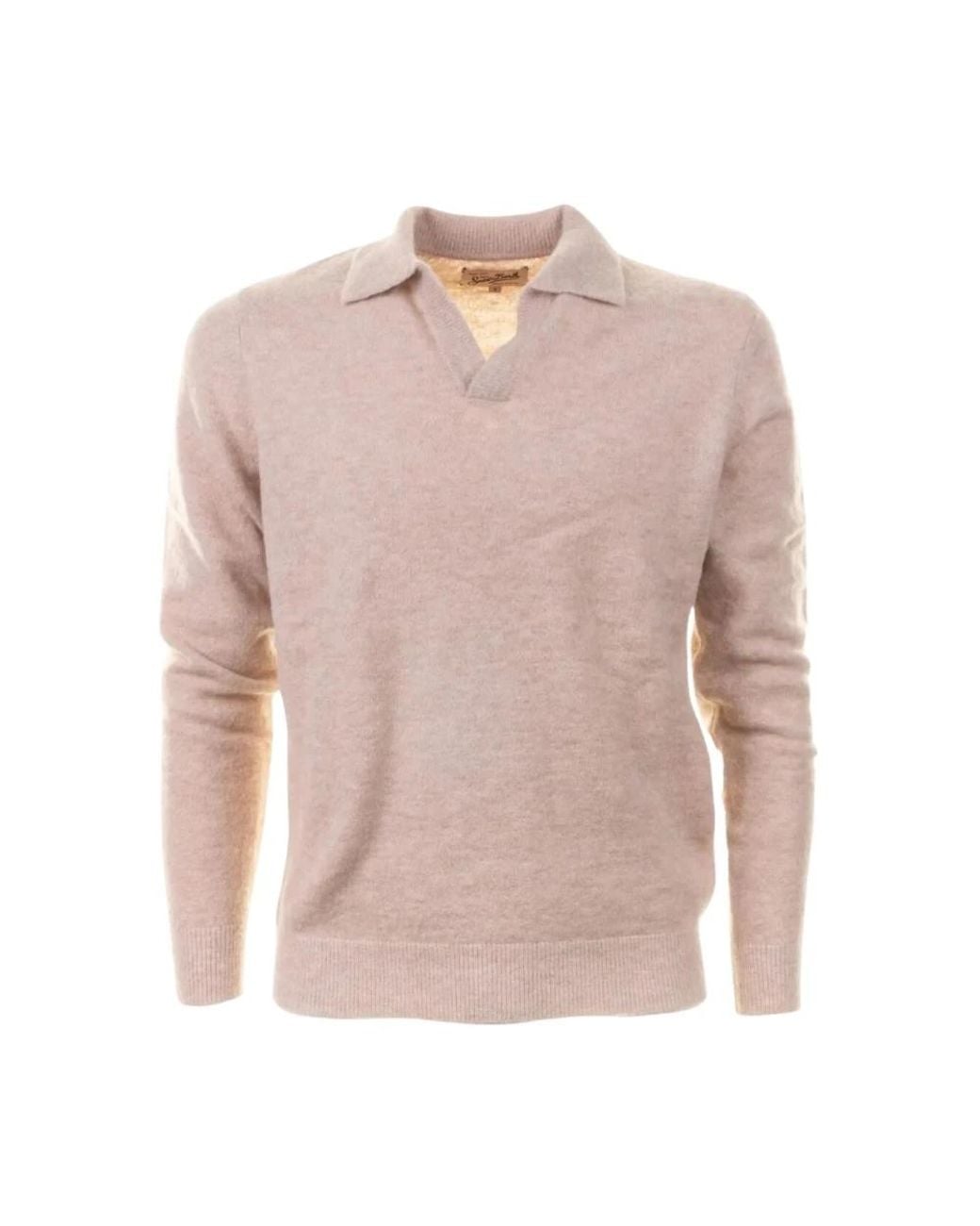 Mc2 Saint Barth Pink V-Neck Knitwear for men