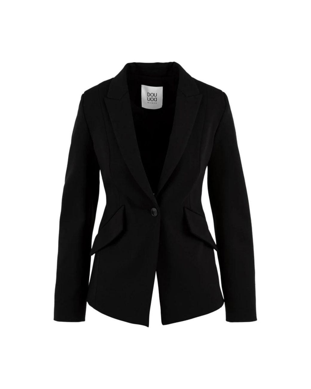 Douuod Woman Black Blazers