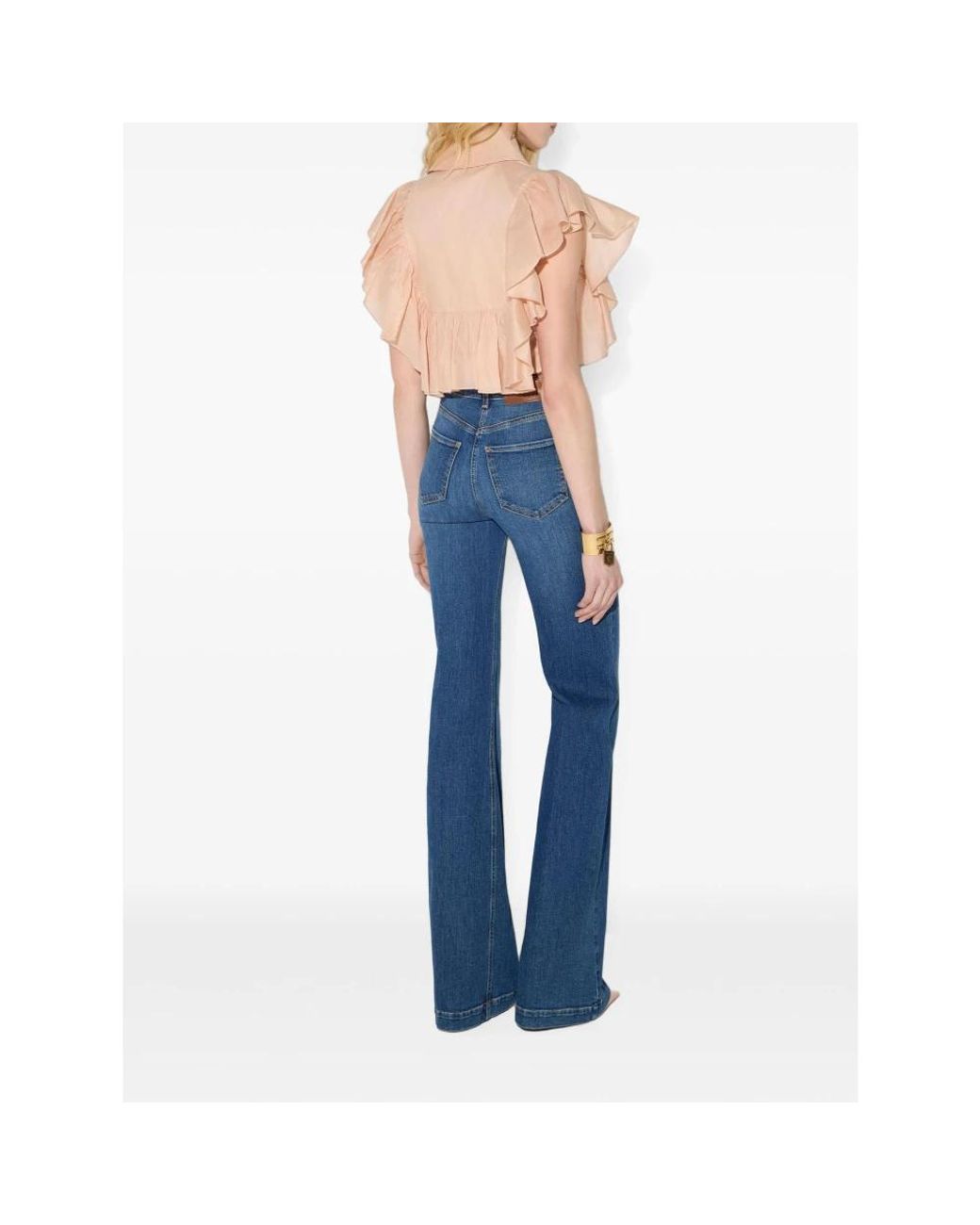 Elisabetta Franchi Blue Flare Jeans