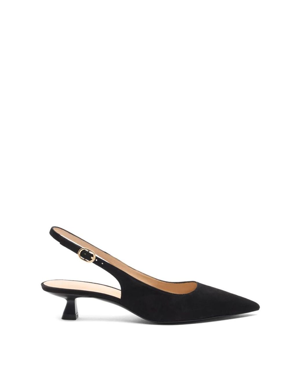 Stuart Weitzman Black Stuart Sculpt Slingback