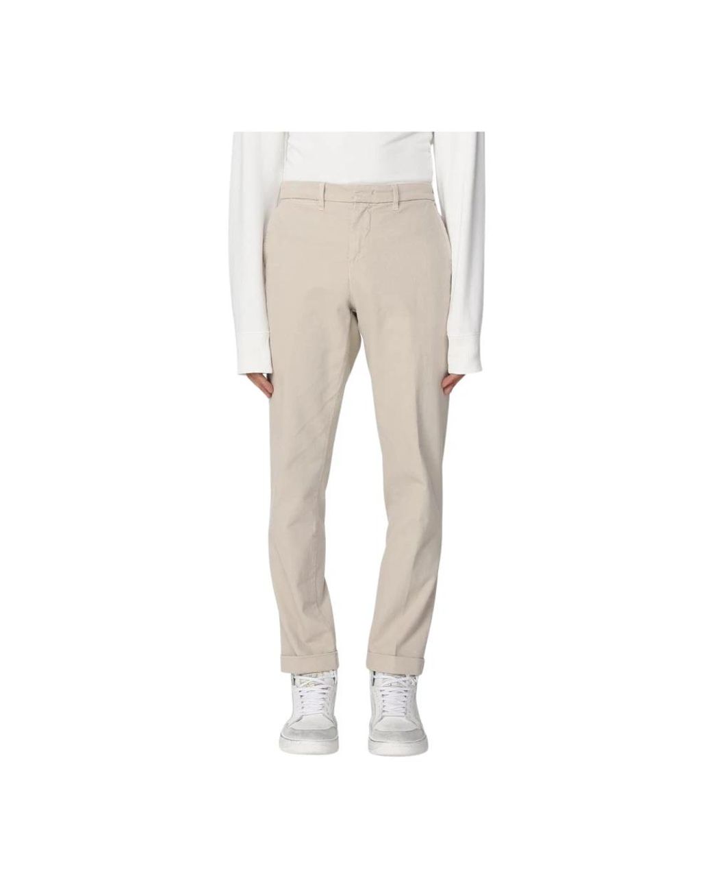 Fay Natural Slim-Fit Trousers for men