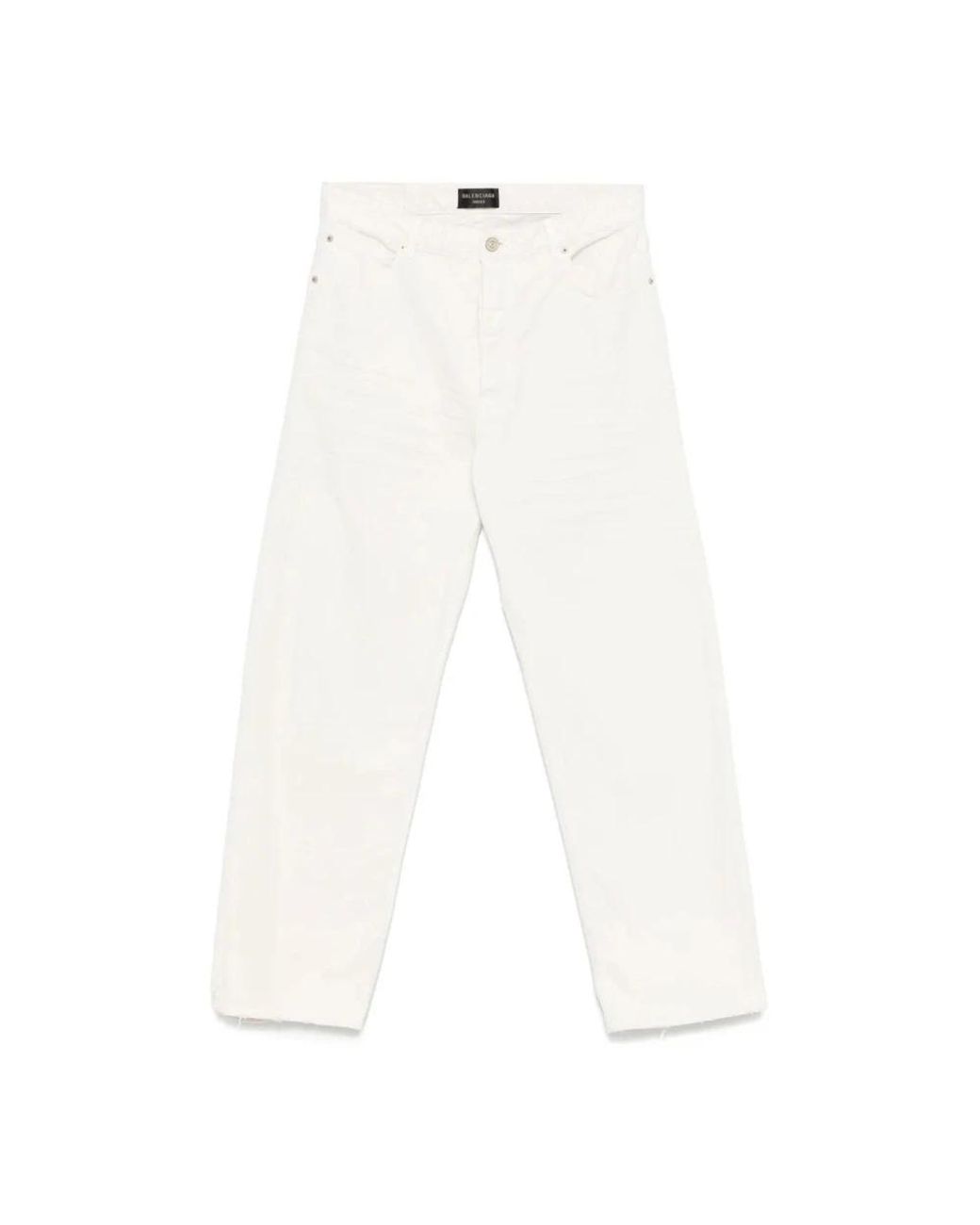 Balenciaga White Loose Fit Jeans