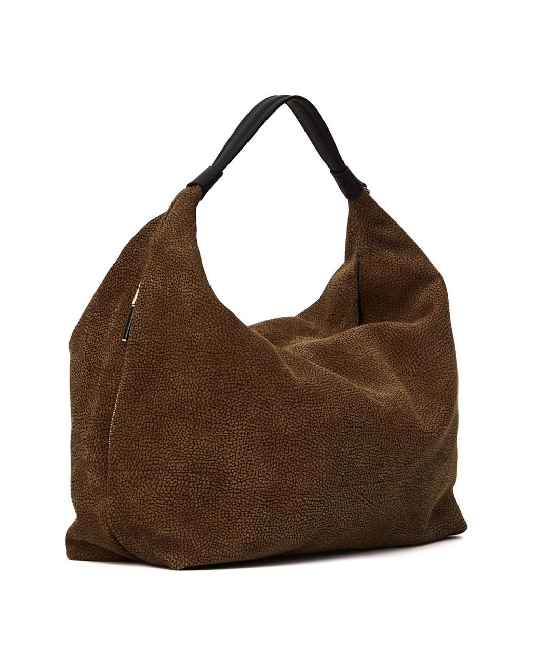 Borbonese Brown Plie Hobo Medium