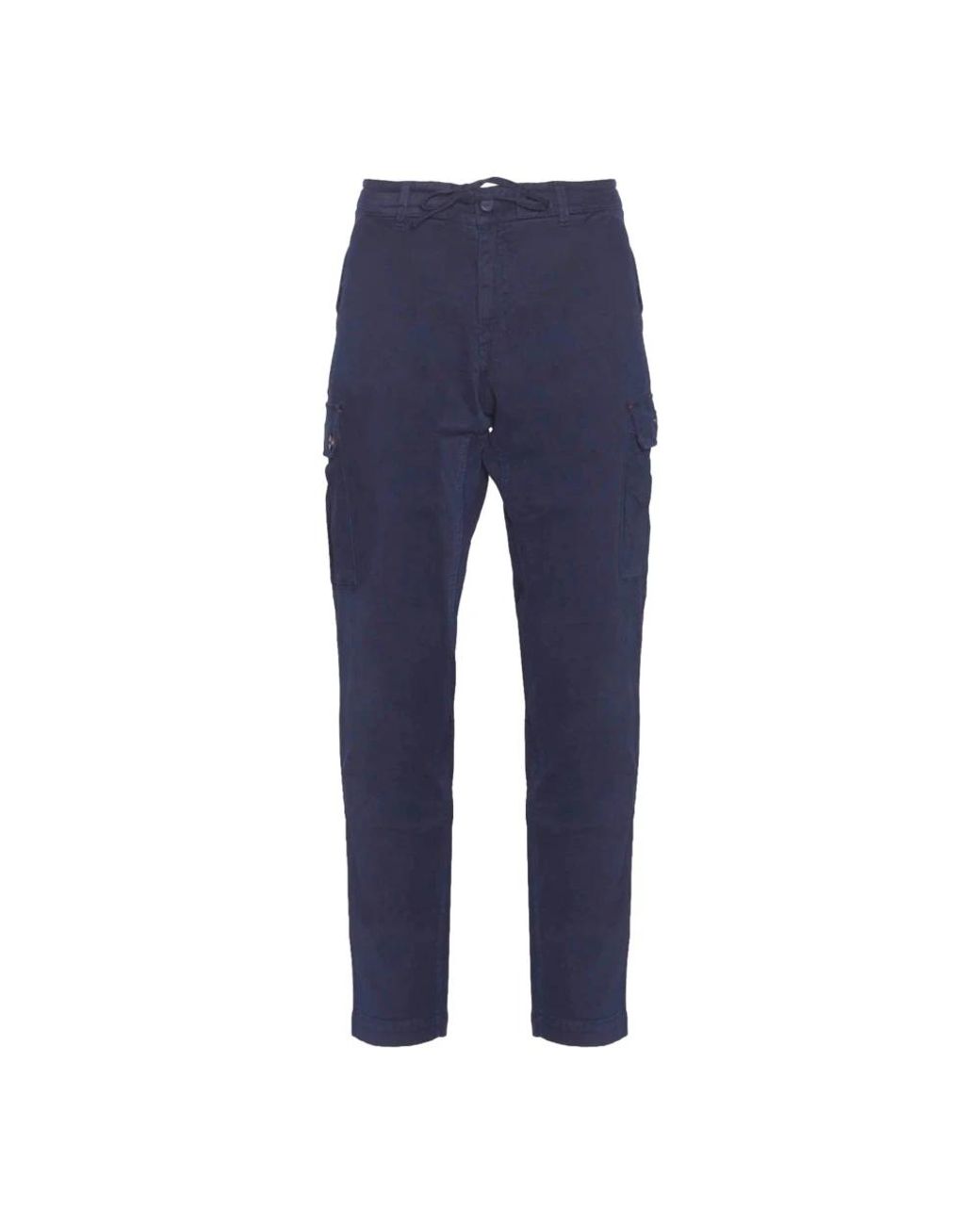 Aeronautica Militare Blue Straight Trousers for men