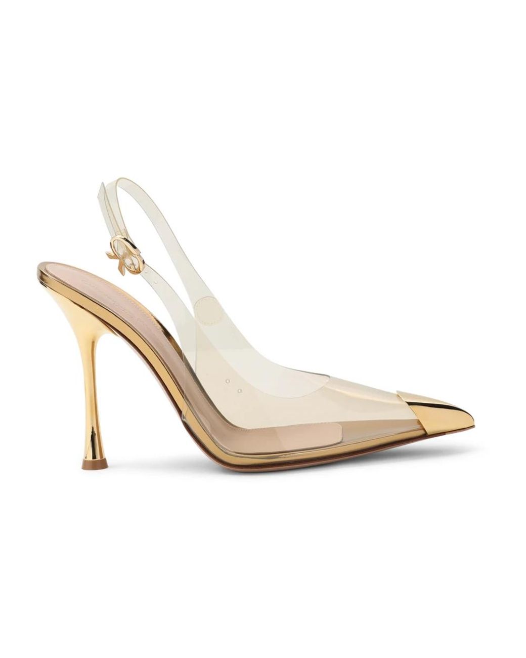 Gianvito Rossi Schoenen ,Geel ,Leer Diana Slingbacks Met Puntige Neus in het White