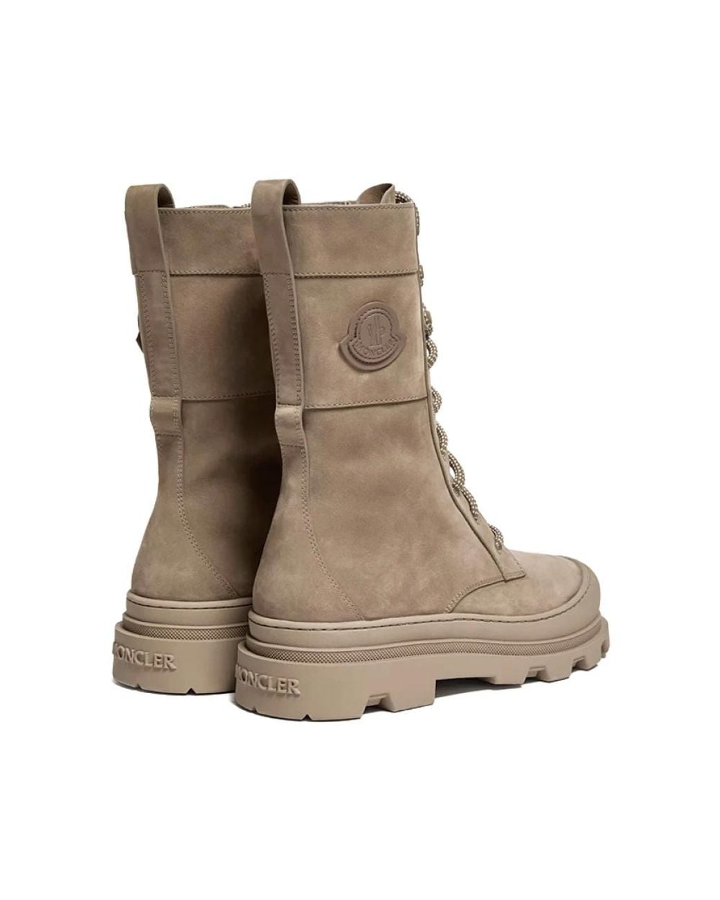 Moncler Brown Lace-Up Boots