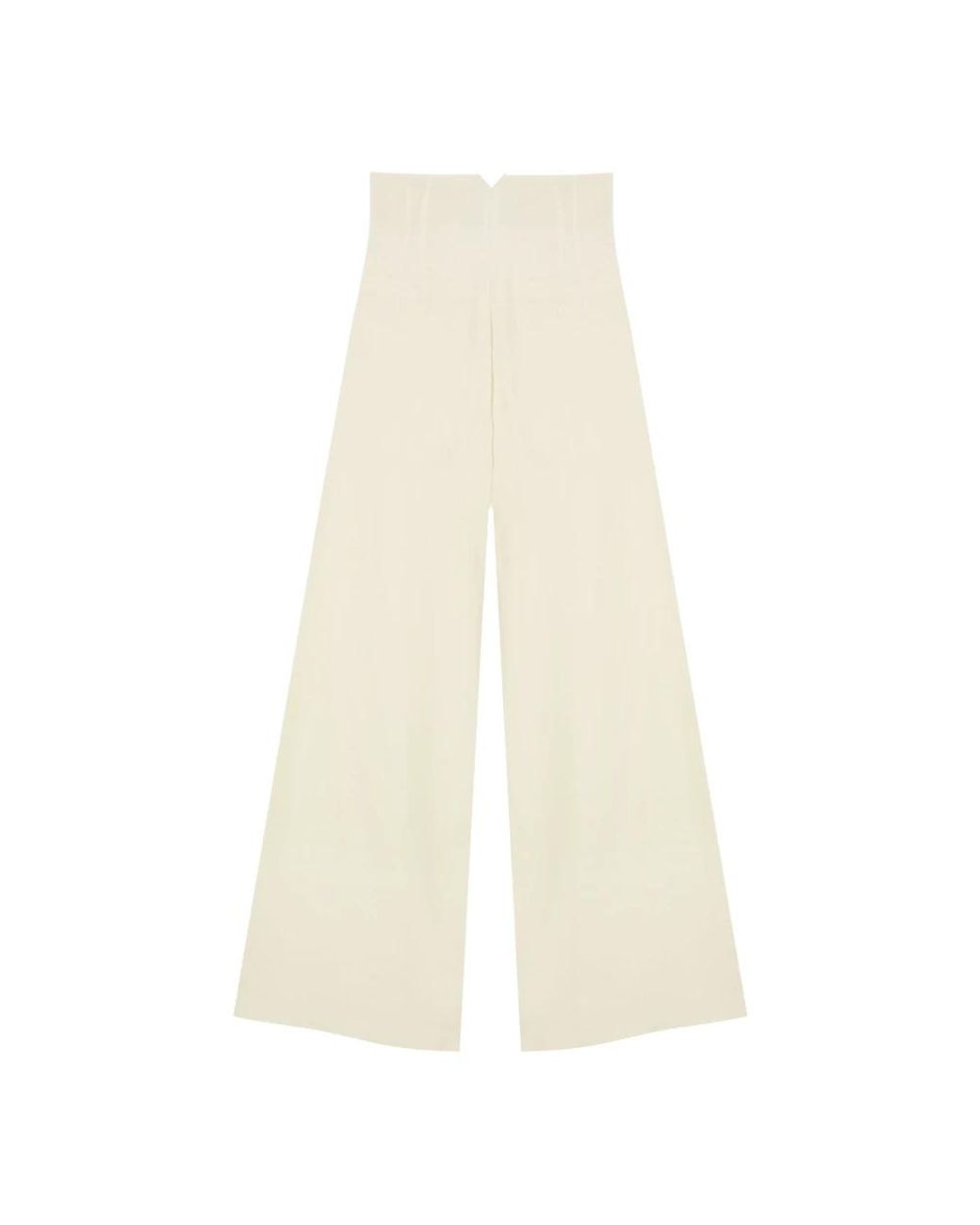 Cortana White Wide Trousers