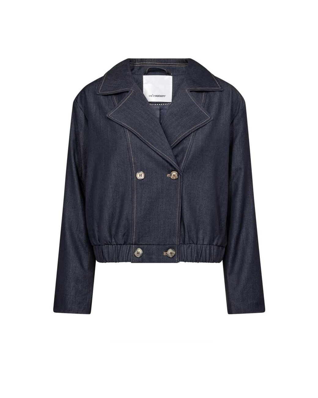 Bomber Jackets co'couture de color Blue
