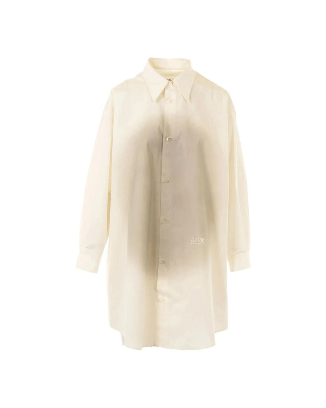 MM6 by Maison Margiela Natural Shirt Dresses