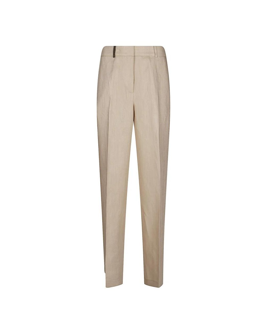 Peserico Natural Slim-Fit Trousers