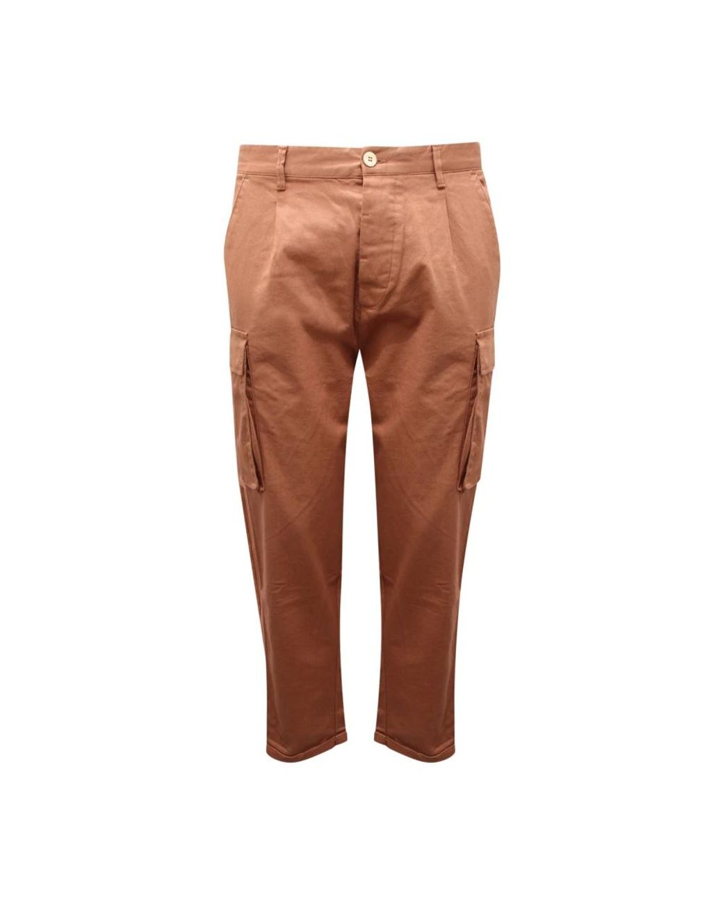 Officina 36 Brown Slim-Fit Trousers for men