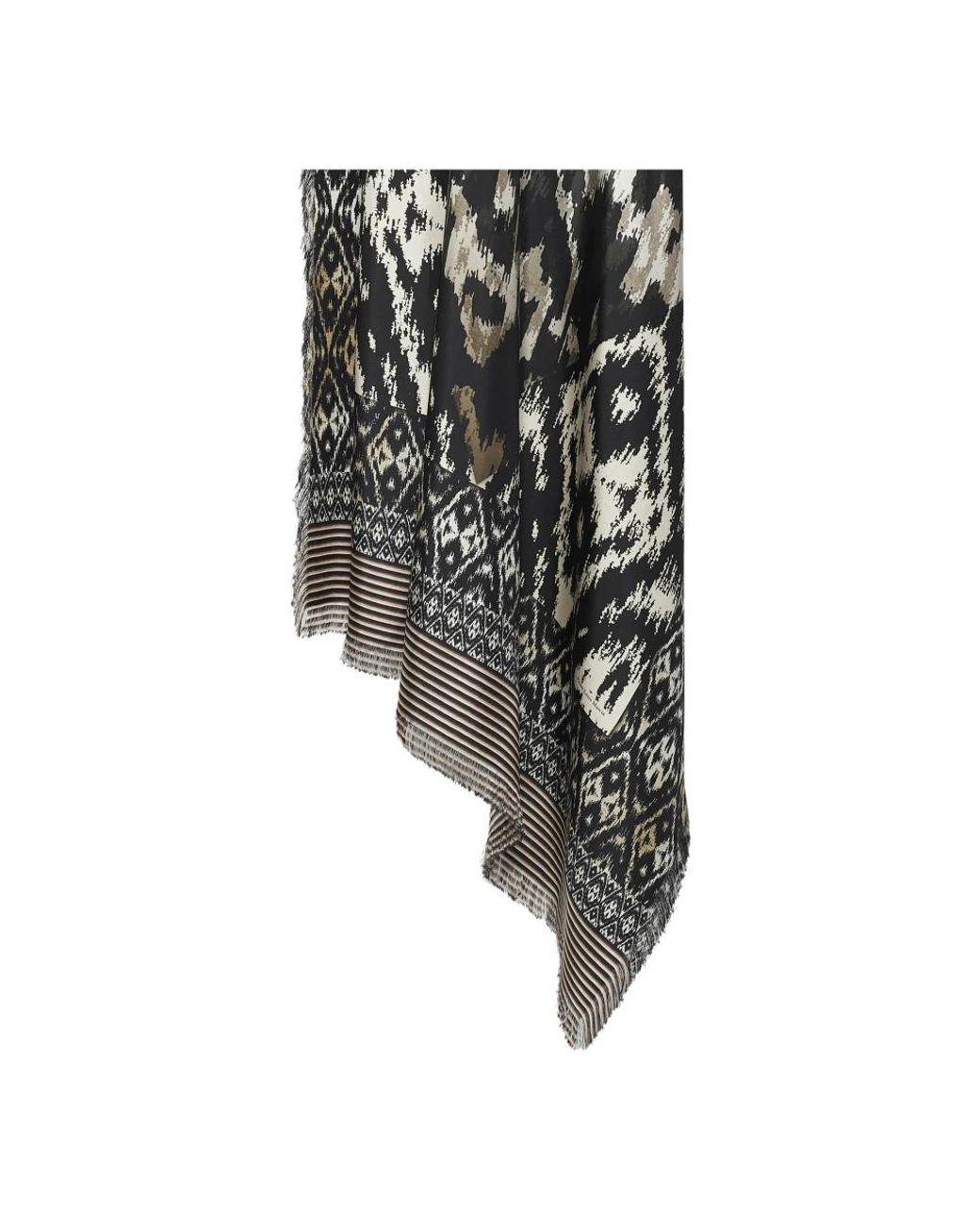 Pierre Louis Mascia Black Silky Scarves