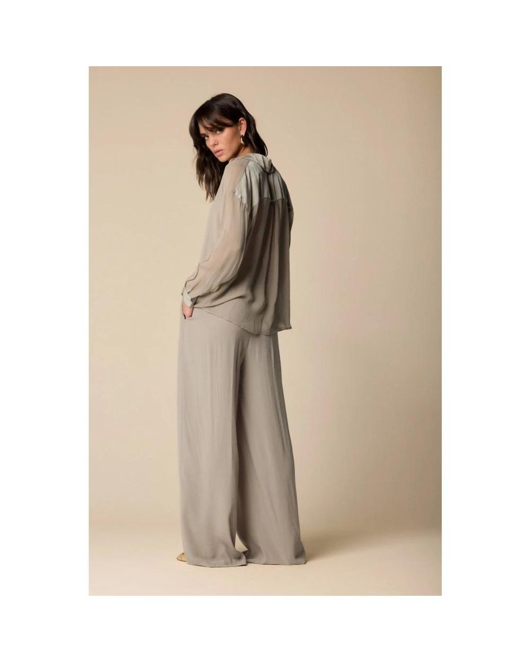 Kocca Overhemden ,Grijs ,Katoen Stijlvolle Blouse in het Brown