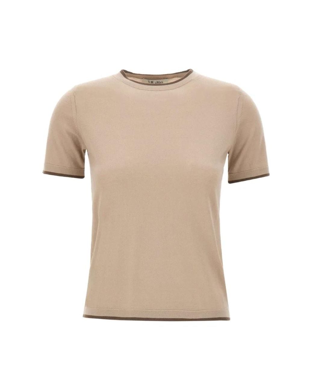 Max Mara Tops ,Camiseta Mc in het Natural