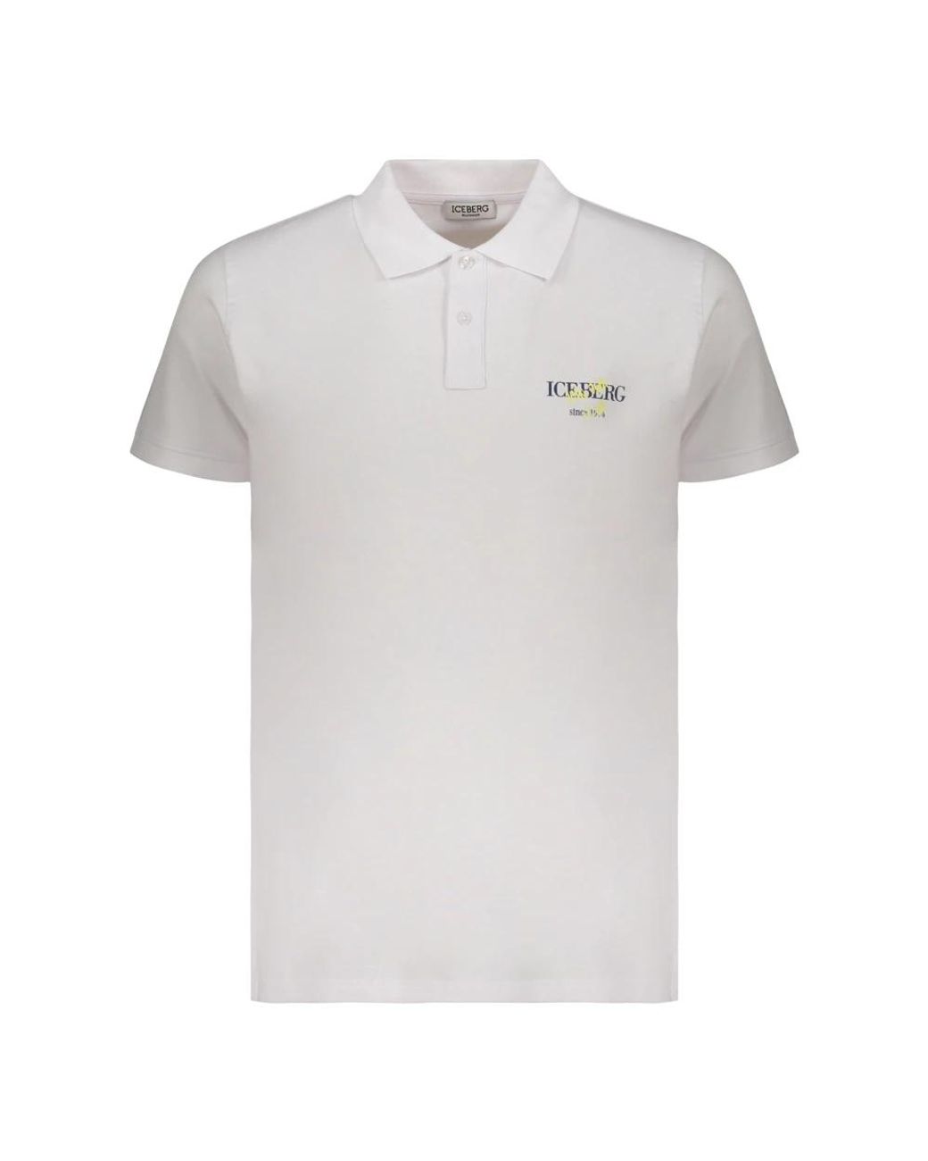 Iceberg Poloshirt Met Korte Mouwen En Logo in het White voor heren