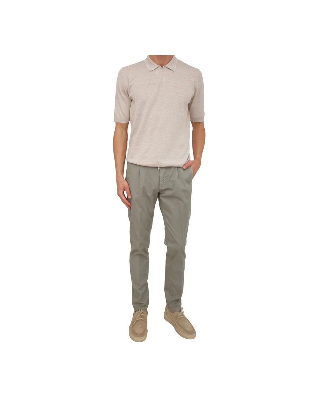Eleventy Gray Round-Neck Knitwear for men