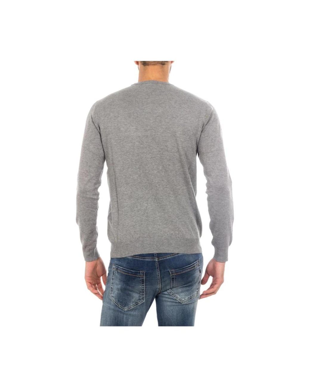 Armani Jeans Gray Round-Neck Knitwear for men