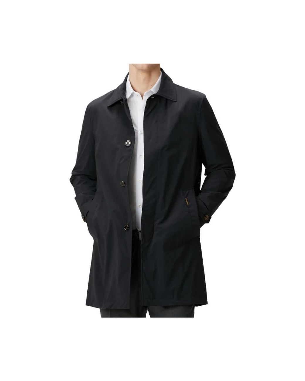 Moorer Blue Single-Breasted Coats for men