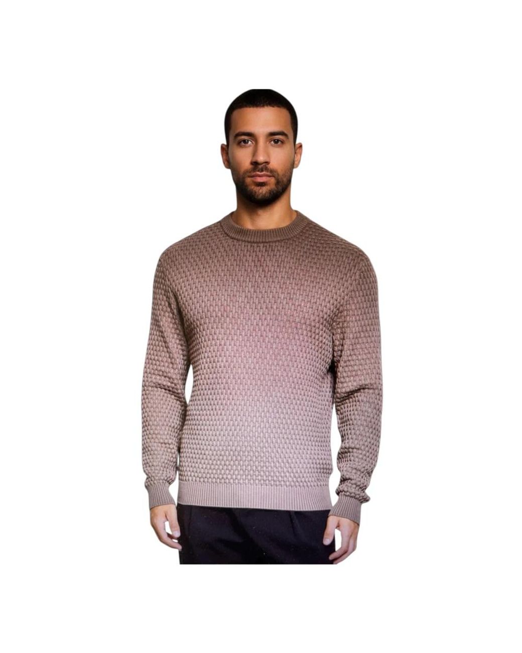 HUGO Brown Round-Neck Knitwear for men