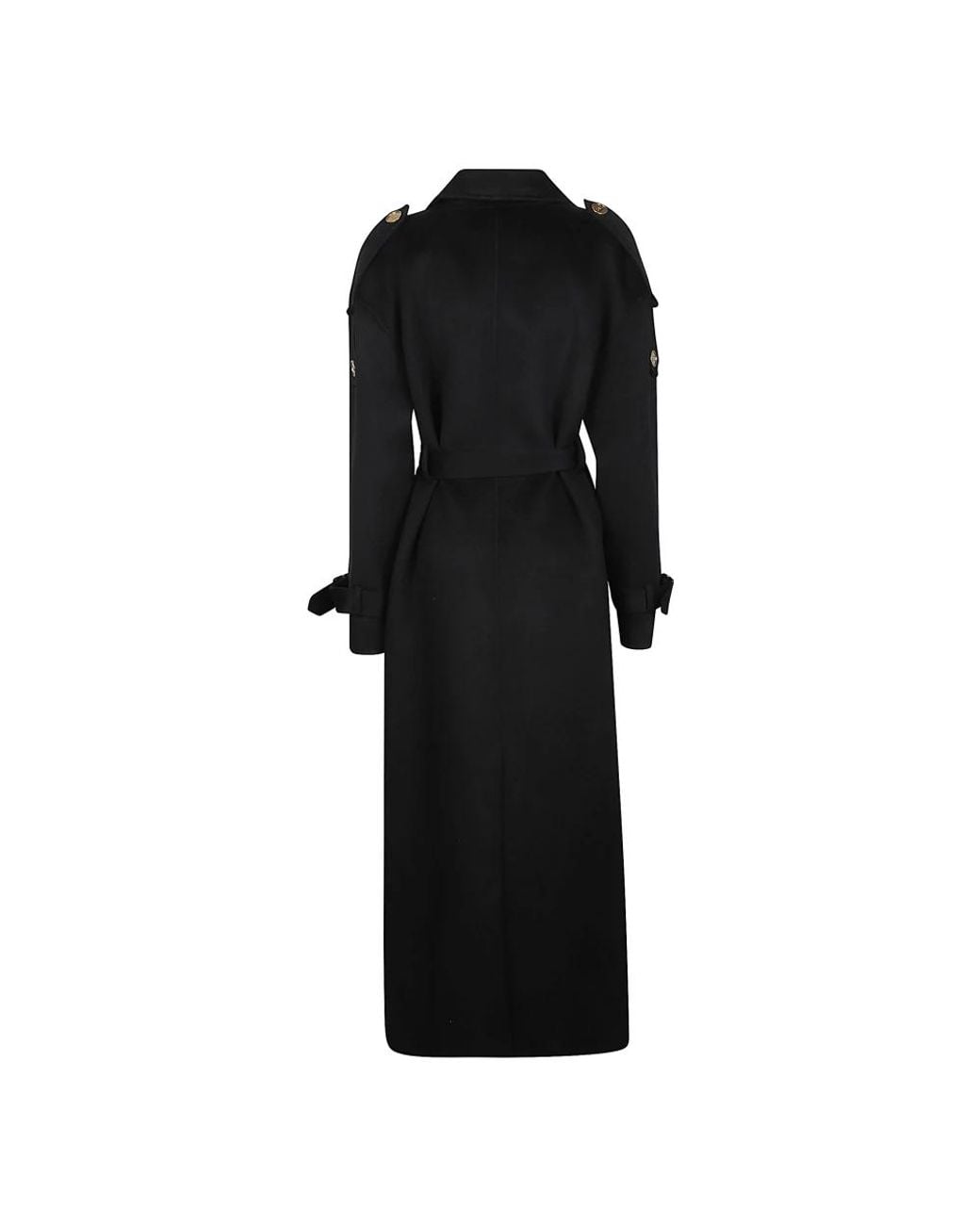 Elisabetta Franchi Black Belted Coats